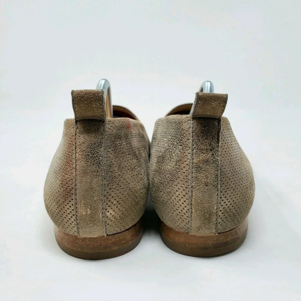 Paul Green Perry Flat Gold Perforated Leather